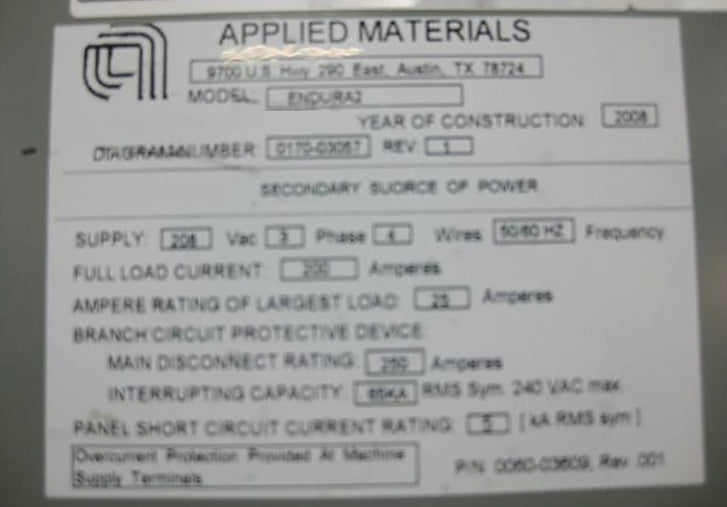 Applied Materials Endura 2 PVD