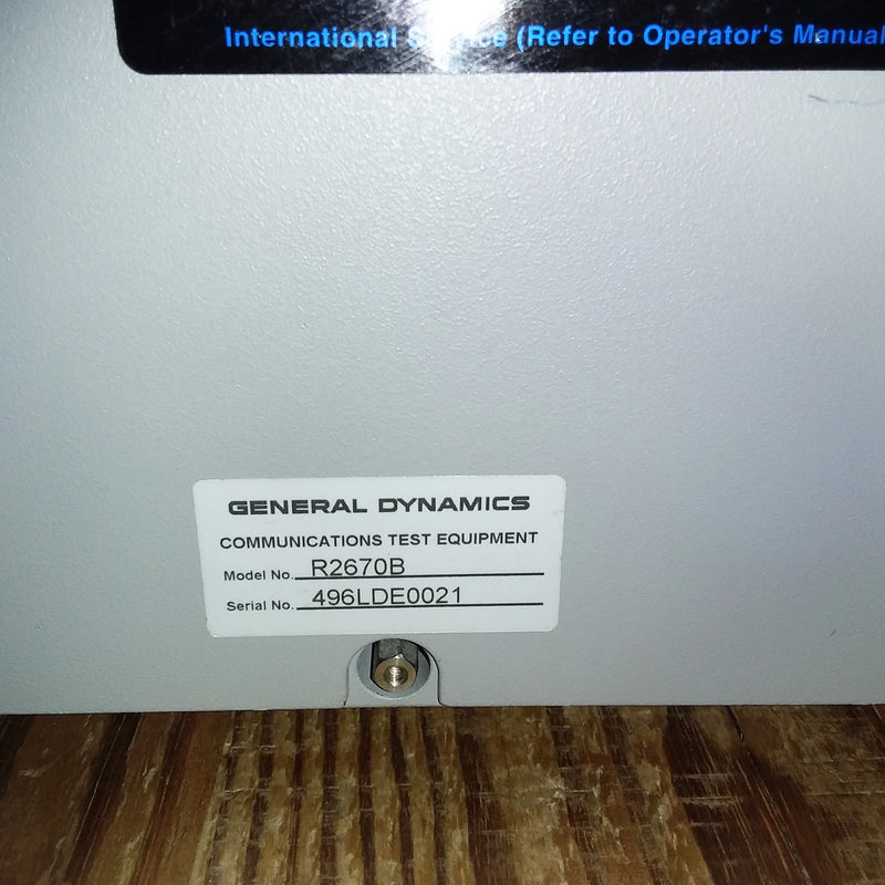 General Dynamics R 2670 Digital Communications Analyzer