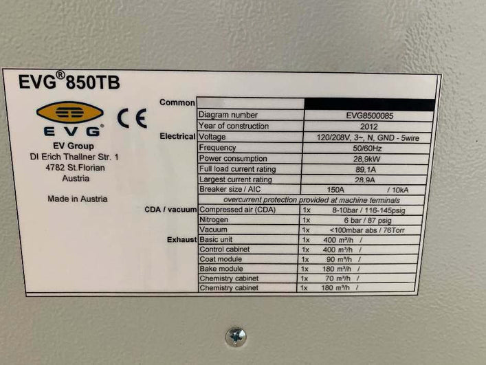 EVG 850 Wafer Bonder