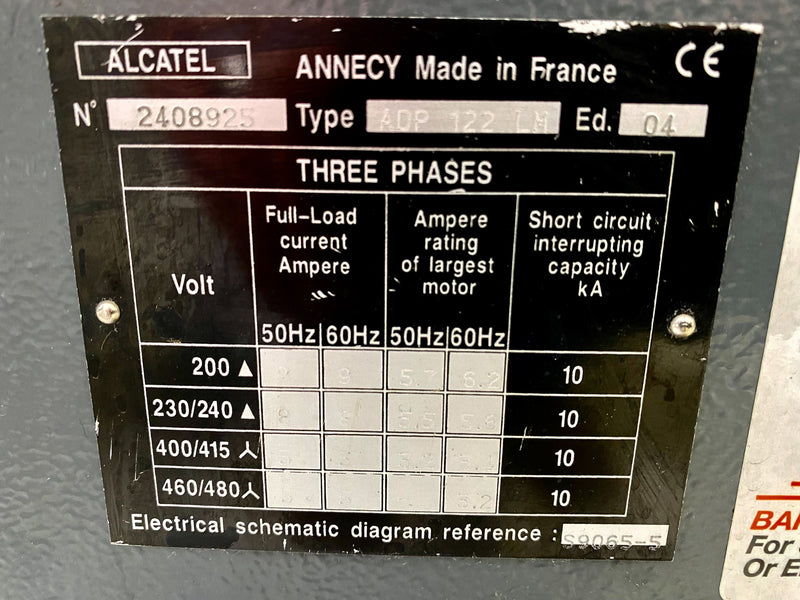 Alcatel ADP 122 P Dry Vacuum Pump