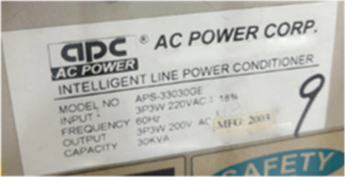 APC APS 33030 GE Voltage Regulator