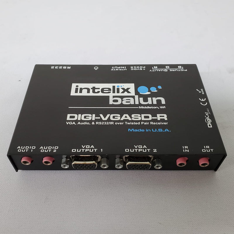 Intelix Balun Digi-VGASD-R VGA, Audio, & RS232/IR over Twisted Pair Receiver