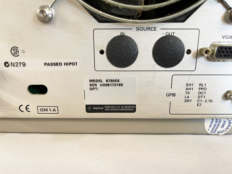 Agilent 8720 ES S-Parameter Network Analyzer