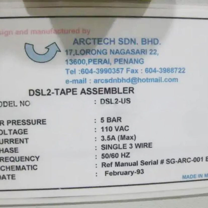 Arctech DSL 2 US Tape Assembler