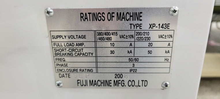 Fuji XP 143 E Placement Machine