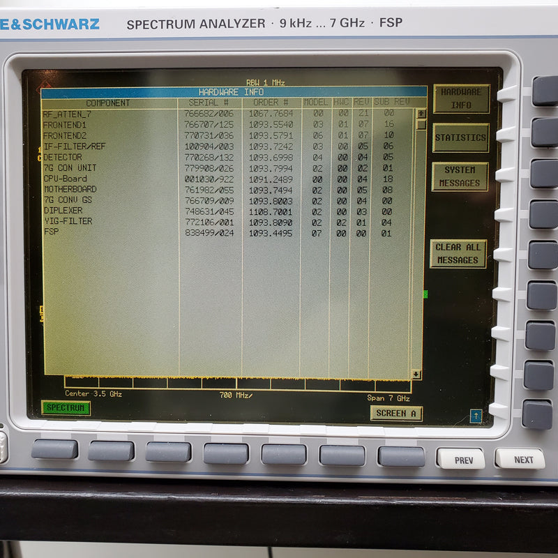 Rohde & Schwarz FSP 7 Spectrum Analyzer