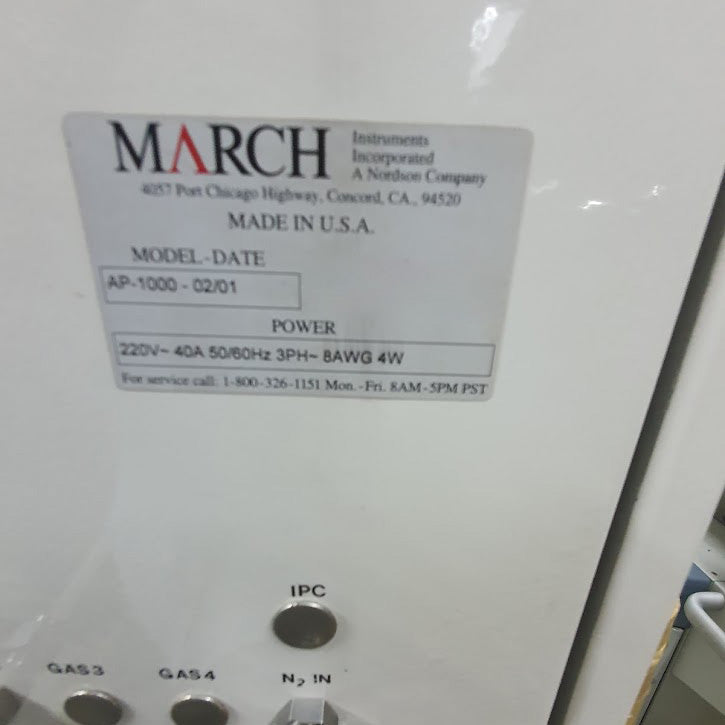 March AP 1000 / AP 1000 E 8 Plasma System