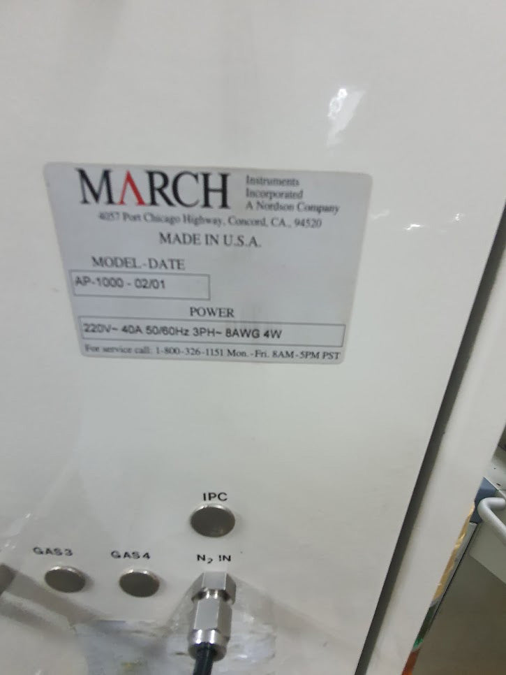 March AP 1000 / AP 1000 E 8 Plasma System