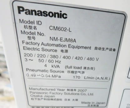 Panasonic CM 602 Chip Mounter