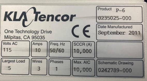 KLA-Tencor P 6 Profilometer