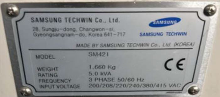 Samsung SM 421 Chip Mounter