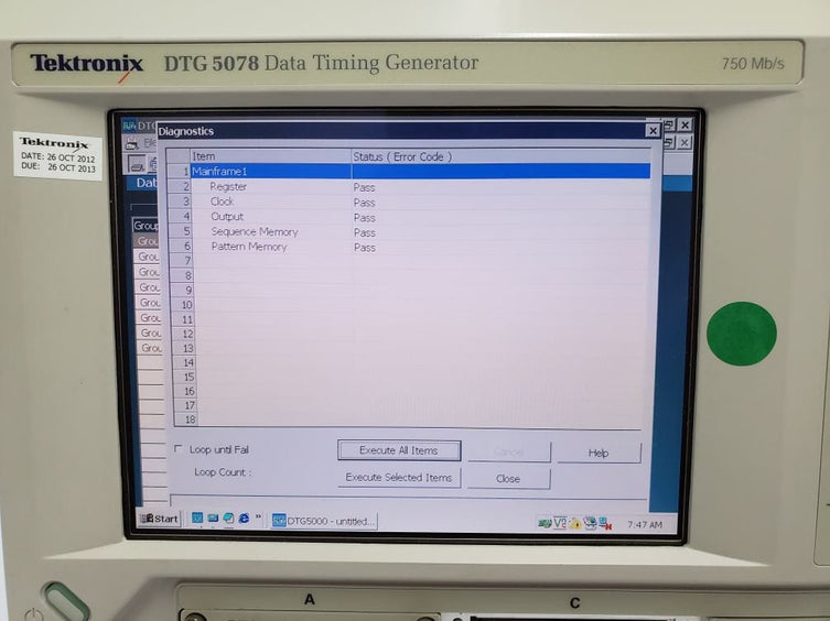 Tektronix DTG 5078 Data Timing Generator