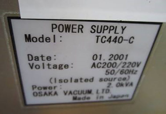 Osaka Vacuum TC 440 C Generator