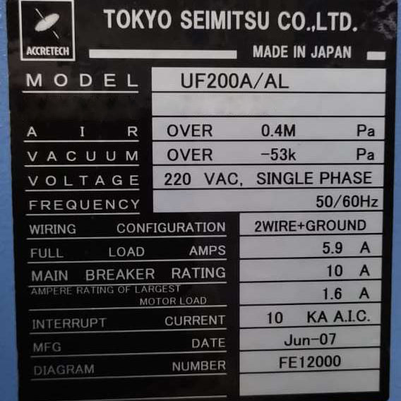 Accretech / TSK UF 200 A / AL Prober