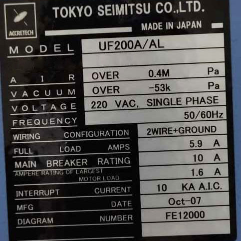 Accretech / TSK UF 200 A / AL Prober