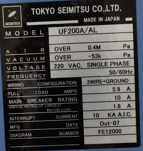 Accretech / TSK UF 200 A / AL Prober