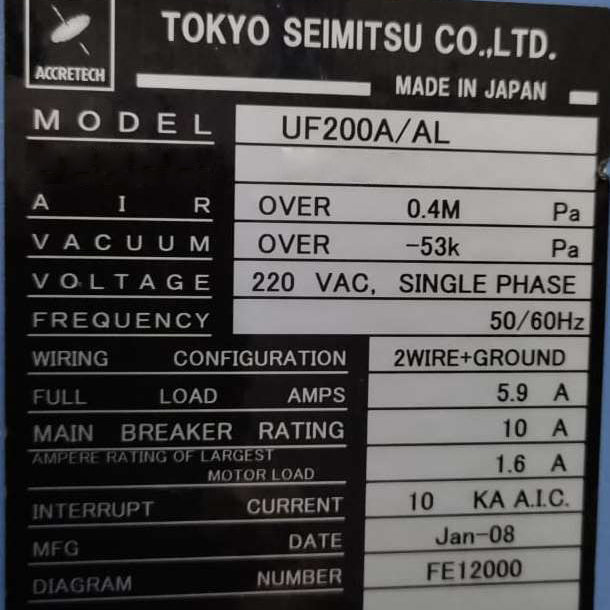 Accretech / TSK UF 200 A / AL Prober