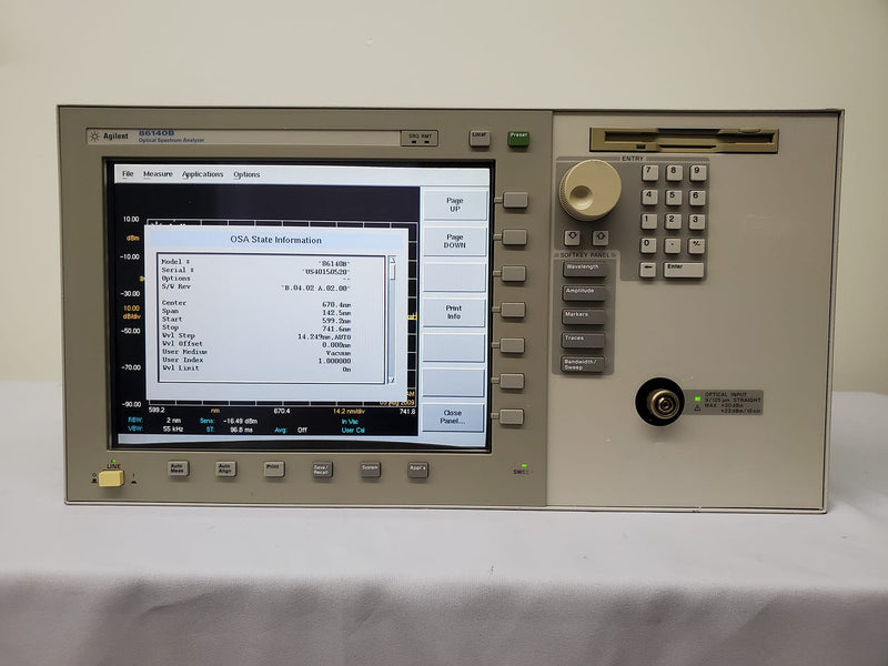 Agilent 86140 B Optical Spectrum Analyzer