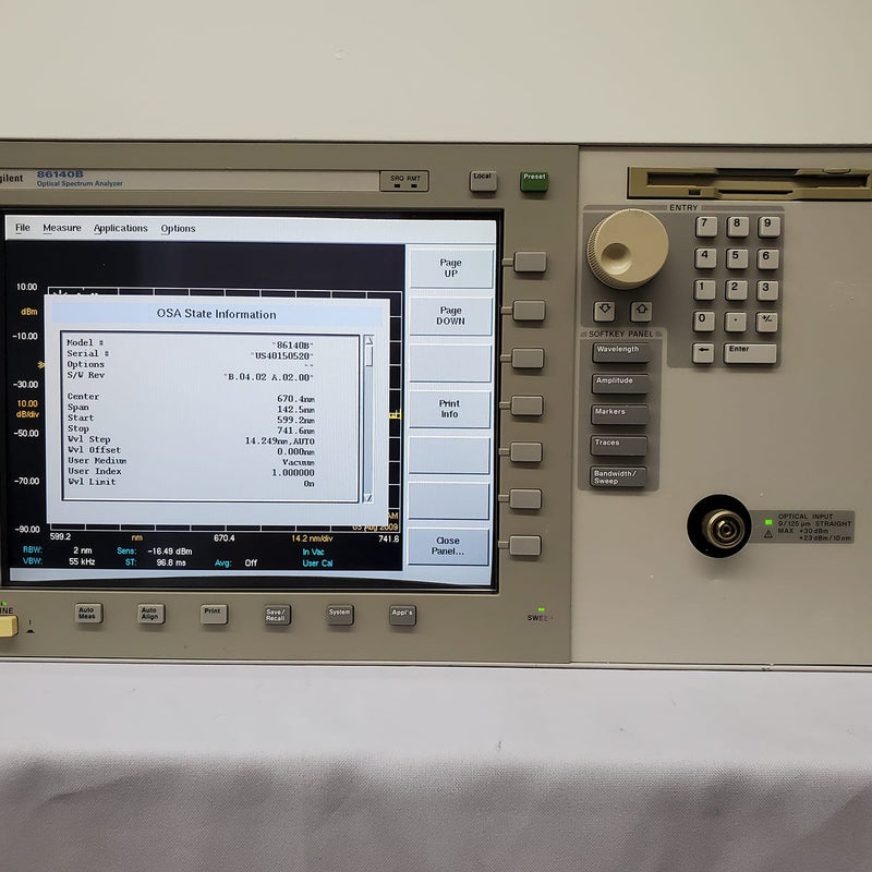 Agilent 86140 B Optical Spectrum Analyzer