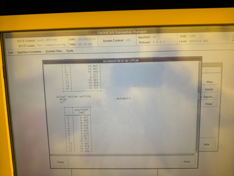 ASML Twinscan XT 1700 i Immersion Scanner