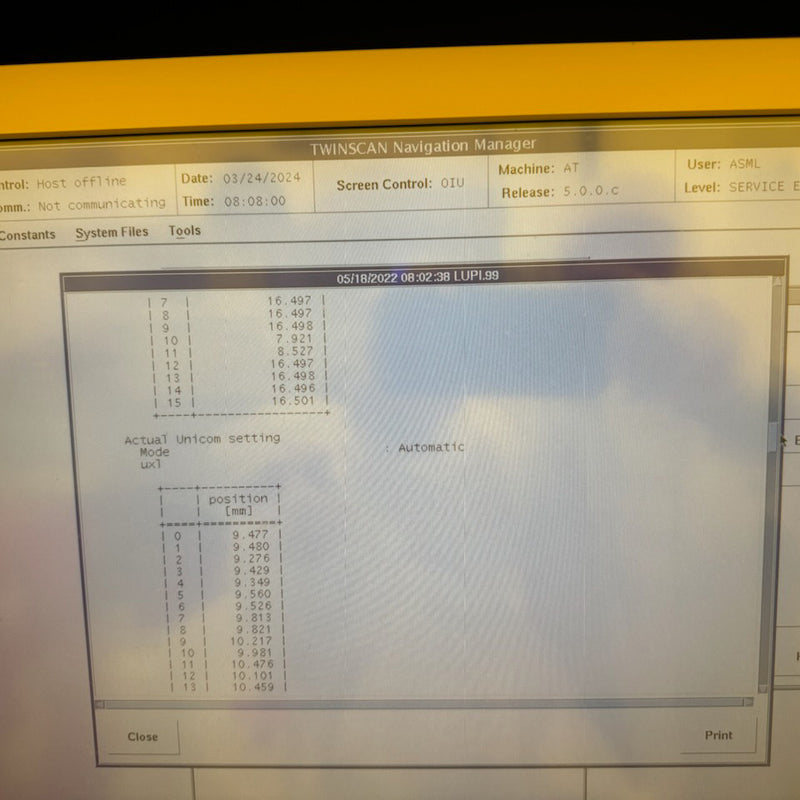 ASML Twinscan XT 1700 i Immersion Scanner