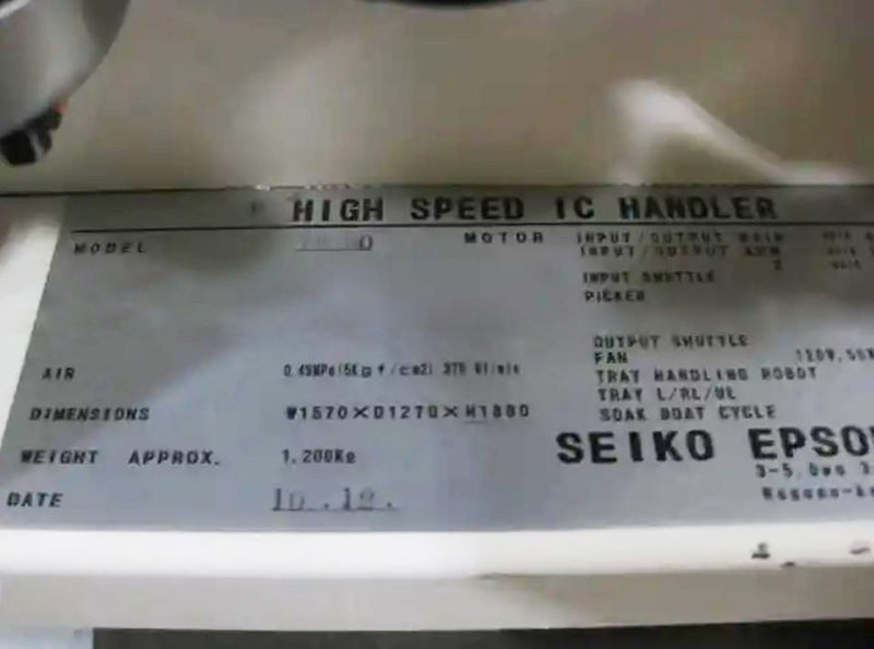 Seiko / Epson TR 60 High Speed IC Handler