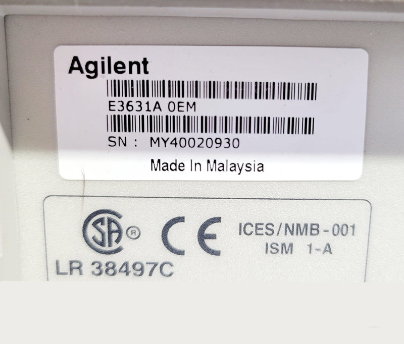 Agilent E 3631 A DC Power Supply