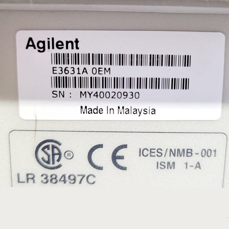 Agilent E 3631 A DC Power Supply