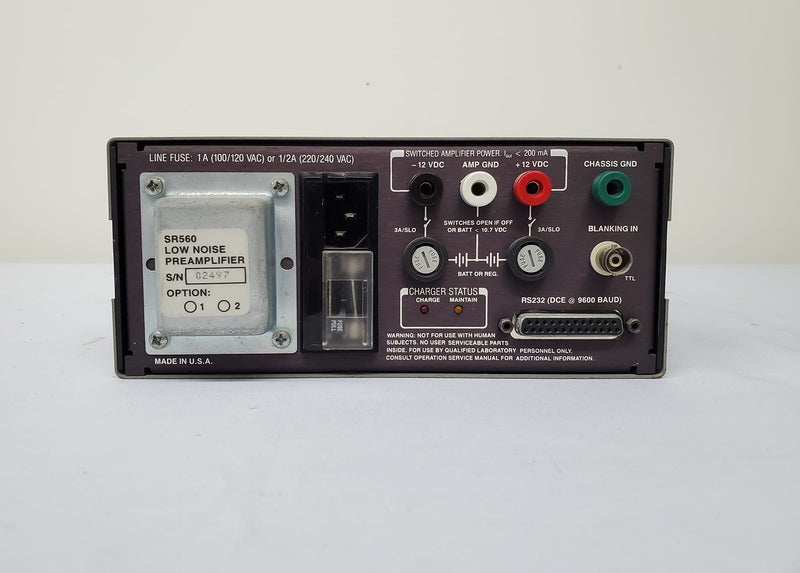 Stanford Research Systems (SRS) SR 560 Low Noise Preamplifier