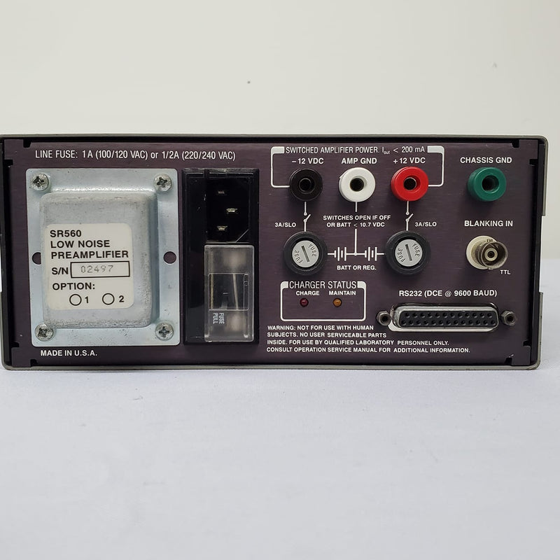 Stanford Research Systems (SRS) SR 560 Low Noise Preamplifier