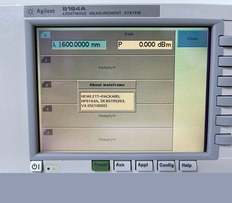 Agilent 8164 A Lightwave Measurement System