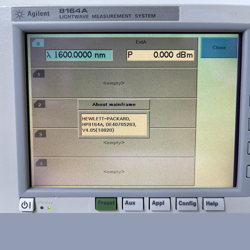 Agilent 8164 A Lightwave Measurement System