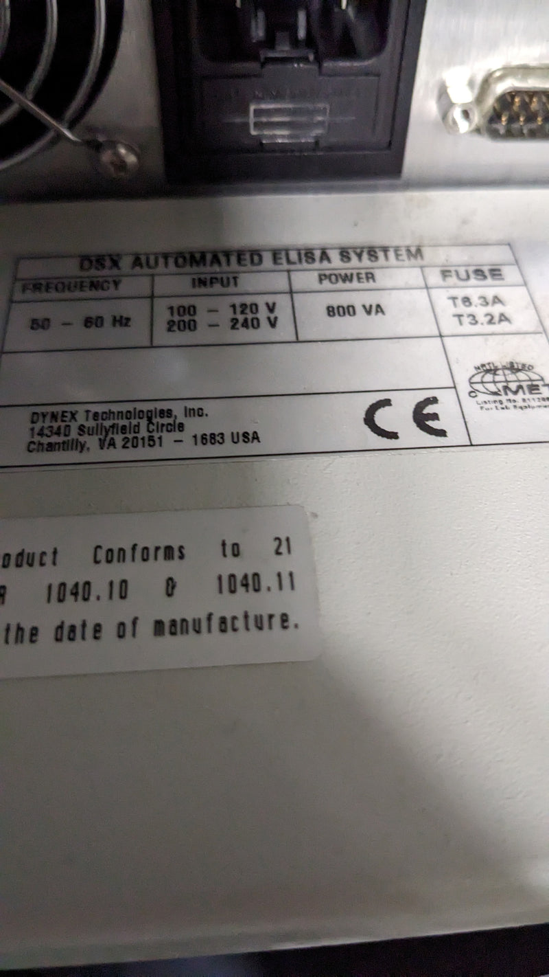 Dynex Technologies Elisa DSX 1 619 Micro Plate System