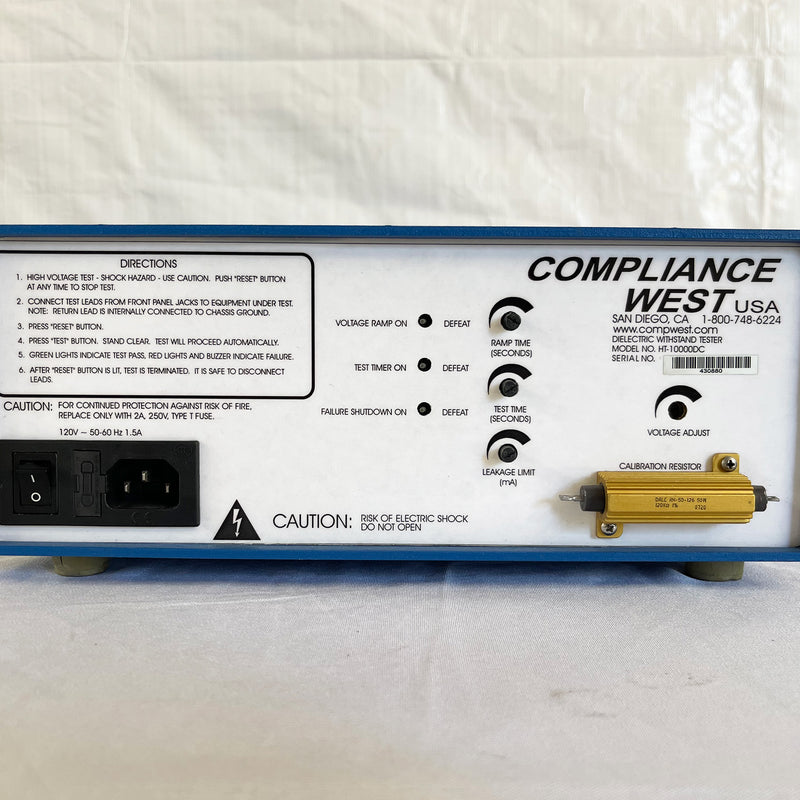 Compliance West HT 10000 DC Dielectric Withstand Tester