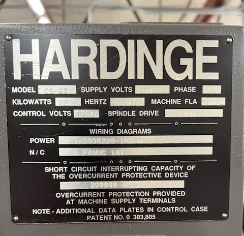 Hardinge CS-GT Lathe