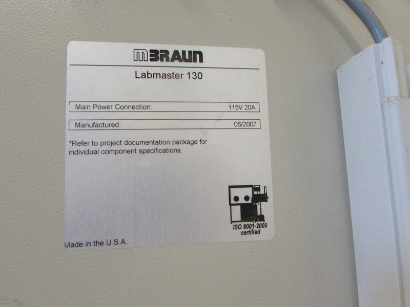 MBraun Labmaster 130 Glove Box