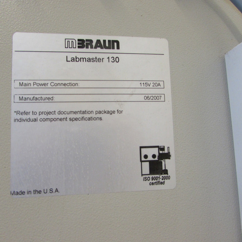 MBraun Labmaster 130 Glove Box