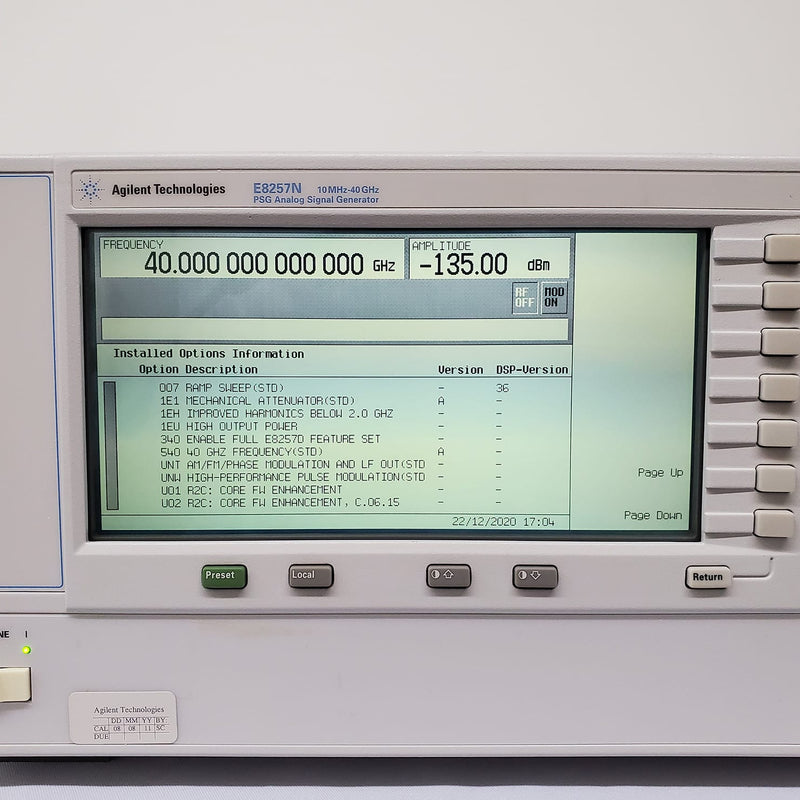 Agilent / Keysight E 8257 N PSG Analog Sweep Signal Generator