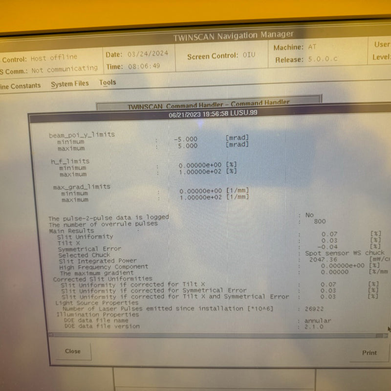 ASML Twinscan XT 1700 i Immersion Scanner