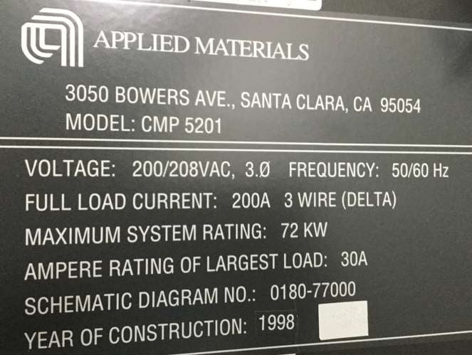 Applied Materials Mirra 3400 Chemical Mechanical Polishing (CMP) System