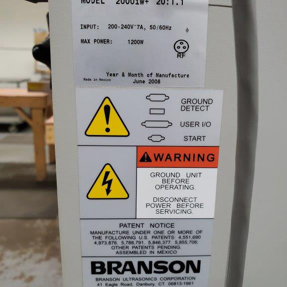 Branson 2000 iw+ Ultrasonic Welder