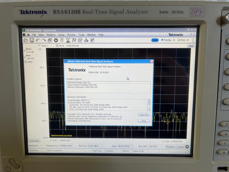 Tektronix RSA 6120 B Real-Time Signal Analyzer