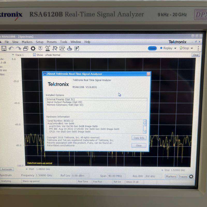 Tektronix RSA 6120 B Real-Time Signal Analyzer