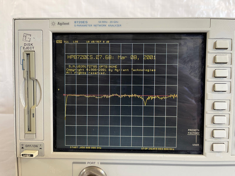 Agilent 8720 ES S-Parameter Network Analyzer