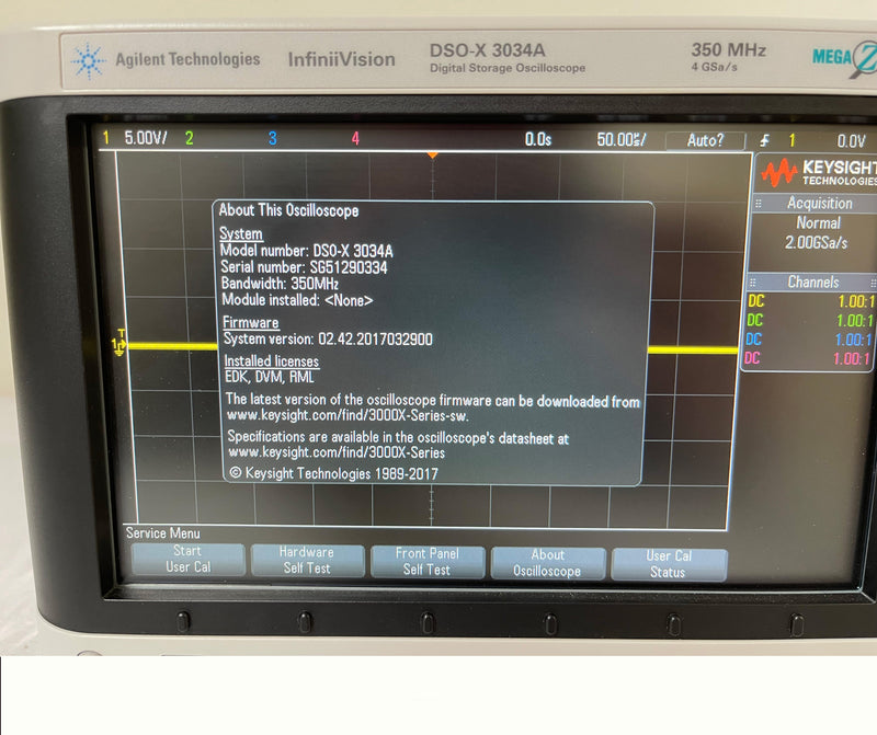 Agilent DSOX 3034 A Oscilloscope