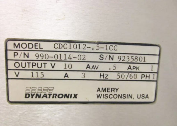 Kraft Dynatronix CDC 1012 .5 1 CC Current Distribution Module