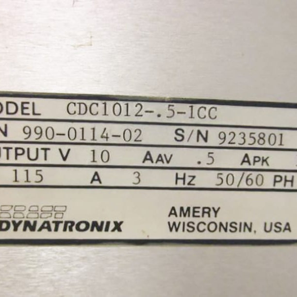 Kraft Dynatronix CDC 1012 .5 1 CC Current Distribution Module