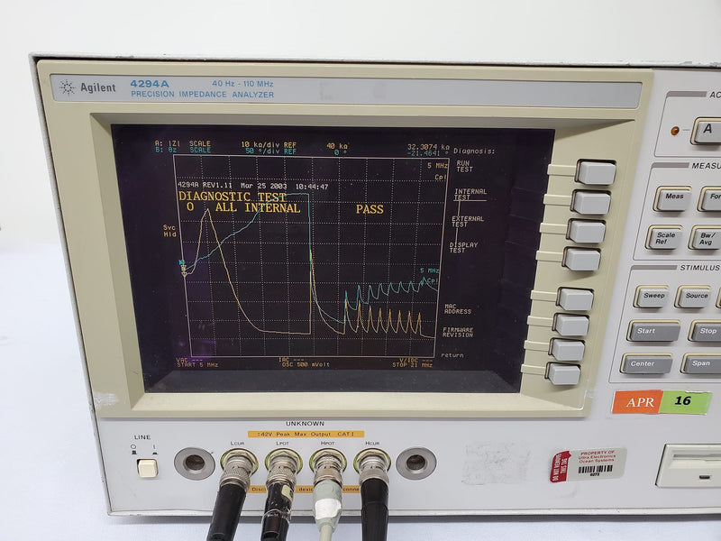 Agilent 4294 A Precision Impedance Analyzer