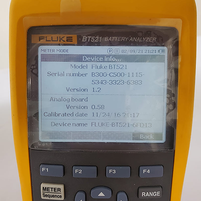 Fluke BT 521 Battery Analyzer