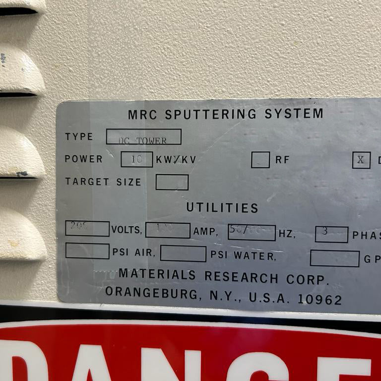 MRC 943 Sputtering System